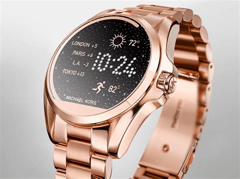 mk watch rose gold smartwatch